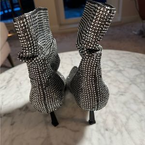 Nordstrom Black and Silver Ankle Booties
